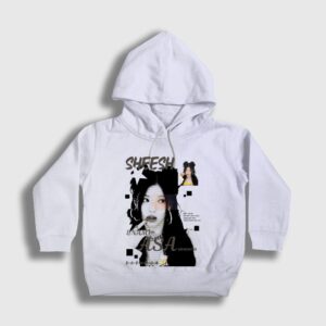 Enami Asa Sheesh K-Pop Babymonster Çocuk Kapşonlu Sweatshirt Beyaz