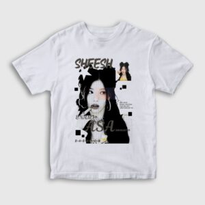 Enami Asa Sheesh K-Pop Babymonster Çocuk Tişört Beyaz