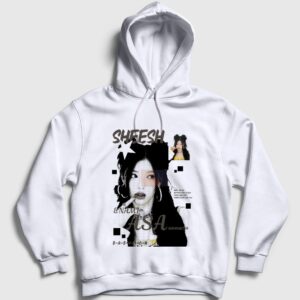 Enami Asa Sheesh K-Pop Babymonster Kapşonlu Sweatshirt Beyaz