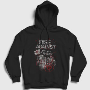 Endgame Rise Against Kapşonlu Sweatshirt siyah