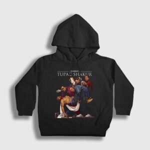 Entombment Of 2pac Tupac Shakur Çocuk Kapşonlu Sweatshirt siyah