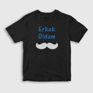 Erkek Oldum Sünnet Çocuk Tişört siyah