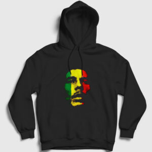 Ethiopia Bob Marley Kapşonlu Sweatshirt siyah