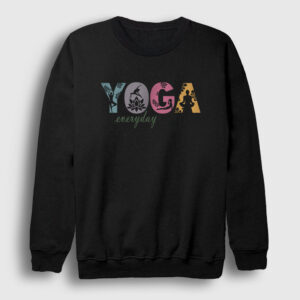 Everyday Meditasyon Hediye Yoga Sweatshirt siyah