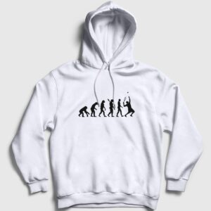 Evolution Evrim Spor Tennis Tenis Kapşonlu Sweatshirt beyaz