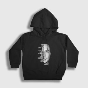 Extraordinary Elon Musk Çocuk Kapşonlu Sweatshirt siyah