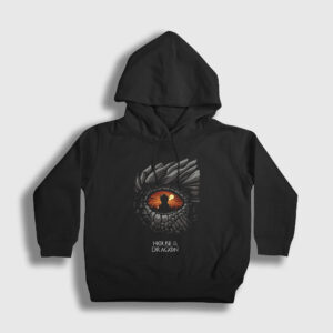 Eye Targaryen House Of The Dragon Çocuk Kapşonlu Sweatshirt siyah