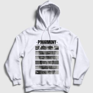 Eyes K-Pop P1harmony Kapşonlu Sweatshirt Beyaz