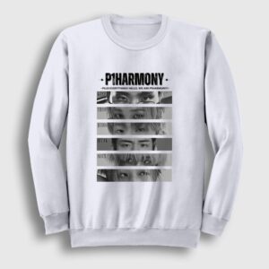 Eyes K-Pop P1harmony Sweatshirt Beyaz