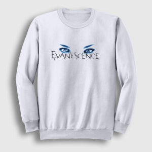 Eyes Logo Evanescence Sweatshirt beyaz