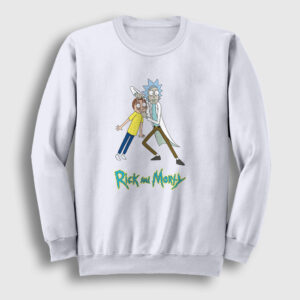 Eyes Rick And Morty Sweatshirt beyaz