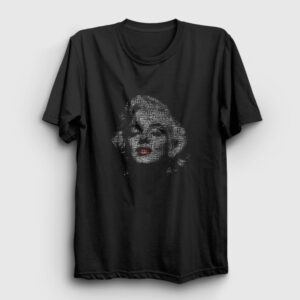 Face Marilyn Monroe Tişört siyah