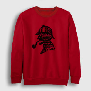 Fact Sherlock Holmes Sweatshirt kırmızı