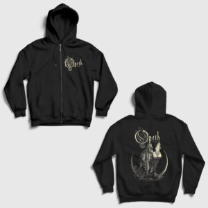 Faith V2 Opeth Sırt Baskılı Fermuarlı Kapşonlu Sweatshirt siyah