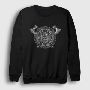 Fenrir Shield Vikings Sweatshirt siyah