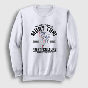 Fight Culture Mma Ufc Muay Thai Sweatshirt beyaz