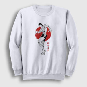 Fighter Anime Hanma Baki Sweatshirt beyaz