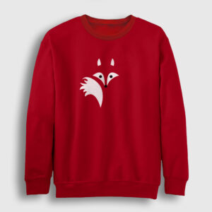 Fire Fox Tilki Sweatshirt kırmızı