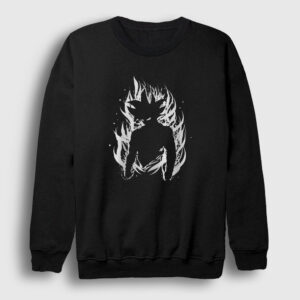 Fire Goku Anime Dragon Ball Sweatshirt siyah