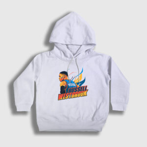 Fire Russell Westbrook Çocuk Kapşonlu Sweatshirt beyaz