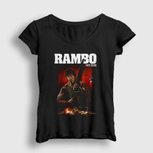 First Blood Film Rambo Kadın Tişört siyah