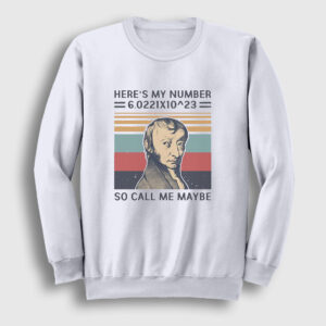Fizik Kimya Bilim Amedeo Avogadro Sweatshirt beyaz