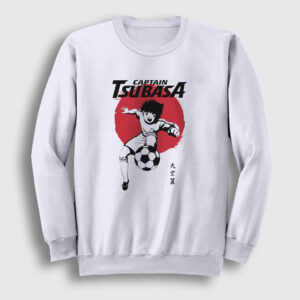 Flag Futbol Anime Kaptan Captain Tsubasa Sweatshirt beyaz