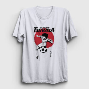 Flag Futbol Anime Kaptan Captain Tsubasa Tişört beyaz