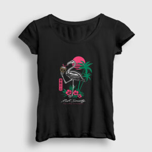 Flamingo Paradise Kadın Tişört siyah