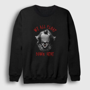 Float Pennywise Stephen King It Sweatshirt siyah