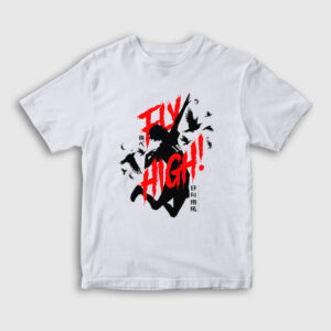 Fly High Voleybol Anime Haikyu Çocuk Tişört beyaz