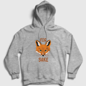 For Fox Sake Tilki Kapşonlu Sweatshirt gri kırçıllı