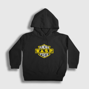 Forever Wasp Çocuk Kapşonlu Sweatshirt siyah