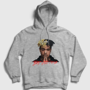 Forever XXXTentacion Kapşonlu Sweatshirt gri kırçıllı