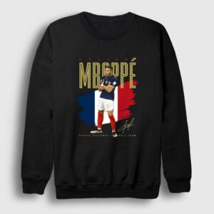 France Kylian Mbappe Futbol Soccer Sweatshirt Siyah