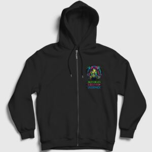 Frankenstein Girls Mindless Self Indulgence Fermuarlı Kapşonlu Sweatshirt Siyah