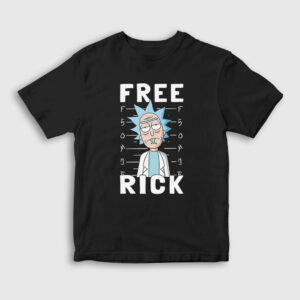 Free Rick And Morty Çocuk Tişört siyah