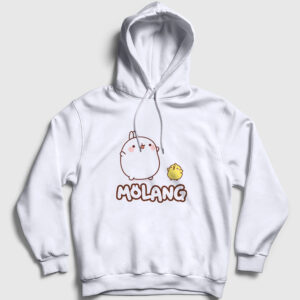 Friend Mölang Piu Piu Molang Kapşonlu Sweatshirt beyaz