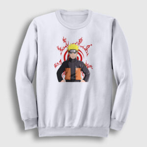 Fuinjutsu Anime Naruto Sweatshirt beyaz