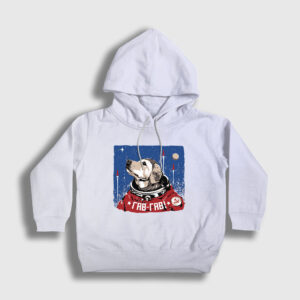 Gav Gav Astronaut Space Astronot Uzay Çocuk Kapşonlu Sweatshirt beyaz