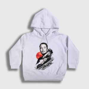 Genius Elon Musk Çocuk Kapşonlu Sweatshirt beyaz