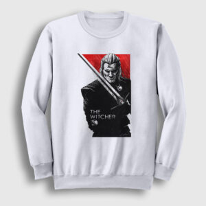 Geralt Of Rivia V2 Dizi Witcher Sweatshirt beyaz