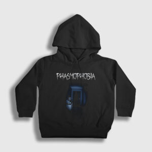 Ghost Oyun Phasmophobia Çocuk Kapşonlu Sweatshirt siyah