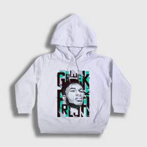 Giannis Antetokounmpo Nba Basketbol Çocuk Kapşonlu Sweatshirt beyaz