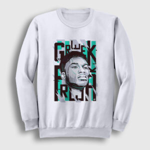 Giannis Antetokounmpo Nba Basketbol Sweatshirt beyaz