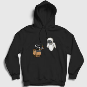 Gift Wall E Eve Kapşonlu Sweatshirt siyah