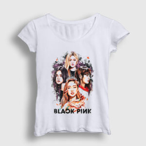 Girls Blackpink Kadın Tişört beyaz