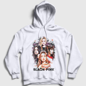 Girls Blackpink Kapşonlu Sweatshirt beyaz