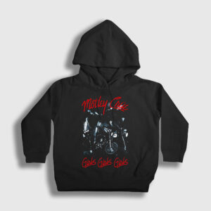 Girls Mötley Crüe Çocuk Kapşonlu Sweatshirt siyah