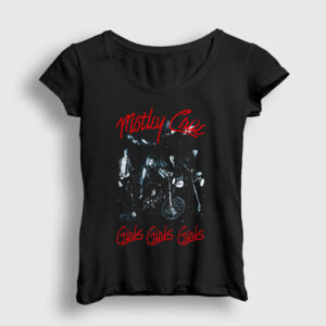 Girls Mötley Crüe Kadın Tişört siyah